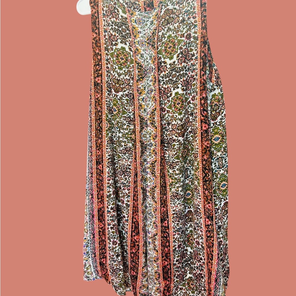 Boho Floral Sleeveless Swing Dress - Picture 5 of 6